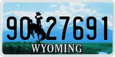 WY license plate 9027691