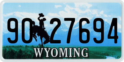 WY license plate 9027694