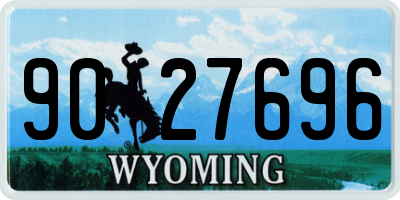 WY license plate 9027696