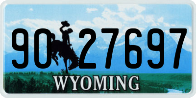 WY license plate 9027697