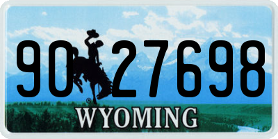 WY license plate 9027698