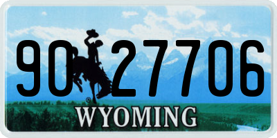 WY license plate 9027706