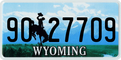 WY license plate 9027709