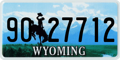 WY license plate 9027712