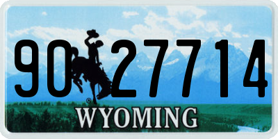 WY license plate 9027714