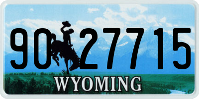 WY license plate 9027715