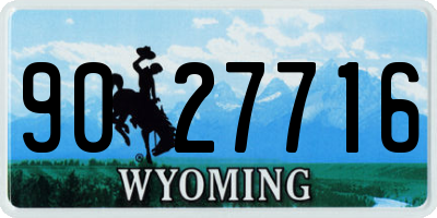 WY license plate 9027716