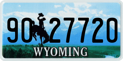 WY license plate 9027720