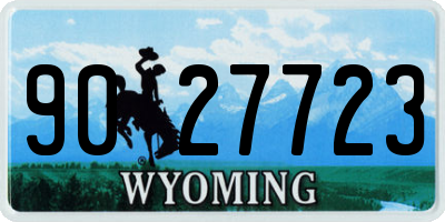 WY license plate 9027723