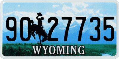 WY license plate 9027735