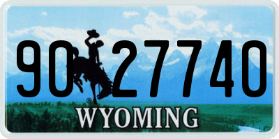 WY license plate 9027740