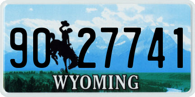 WY license plate 9027741