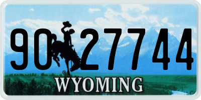 WY license plate 9027744