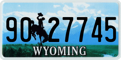 WY license plate 9027745
