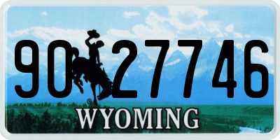 WY license plate 9027746