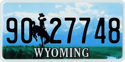 WY license plate 9027748