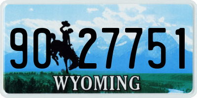 WY license plate 9027751