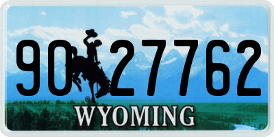 WY license plate 9027762