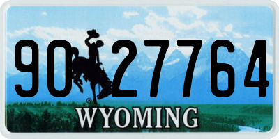WY license plate 9027764