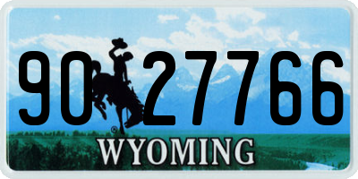 WY license plate 9027766