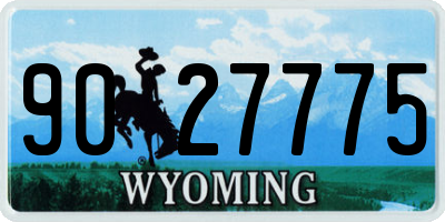 WY license plate 9027775