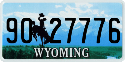 WY license plate 9027776