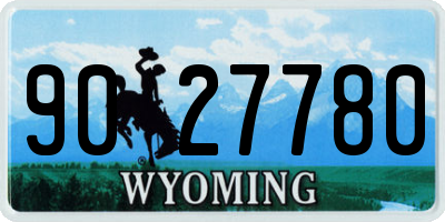 WY license plate 9027780