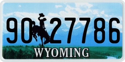 WY license plate 9027786