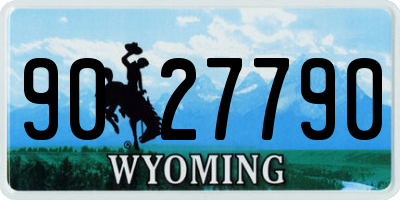 WY license plate 9027790