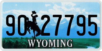 WY license plate 9027795