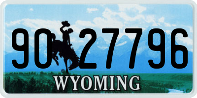 WY license plate 9027796