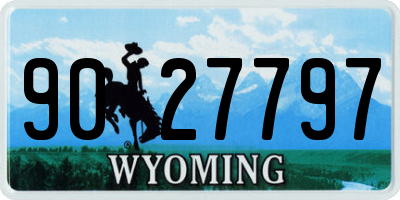 WY license plate 9027797