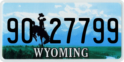 WY license plate 9027799
