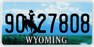 WY license plate 9027808