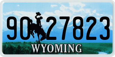 WY license plate 9027823