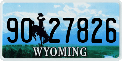 WY license plate 9027826