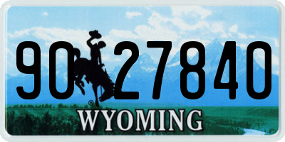 WY license plate 9027840