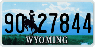WY license plate 9027844
