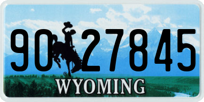 WY license plate 9027845