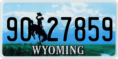 WY license plate 9027859