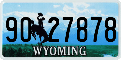 WY license plate 9027878