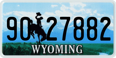 WY license plate 9027882