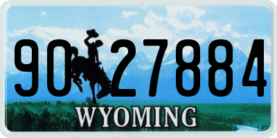 WY license plate 9027884