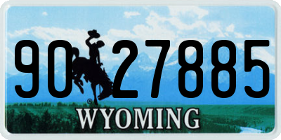 WY license plate 9027885