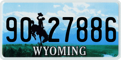 WY license plate 9027886