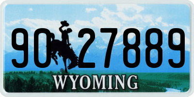 WY license plate 9027889