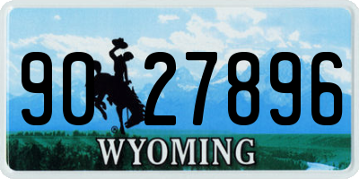 WY license plate 9027896