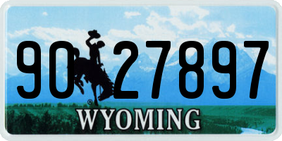 WY license plate 9027897