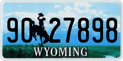 WY license plate 9027898