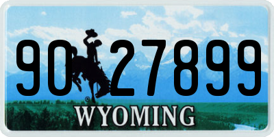 WY license plate 9027899